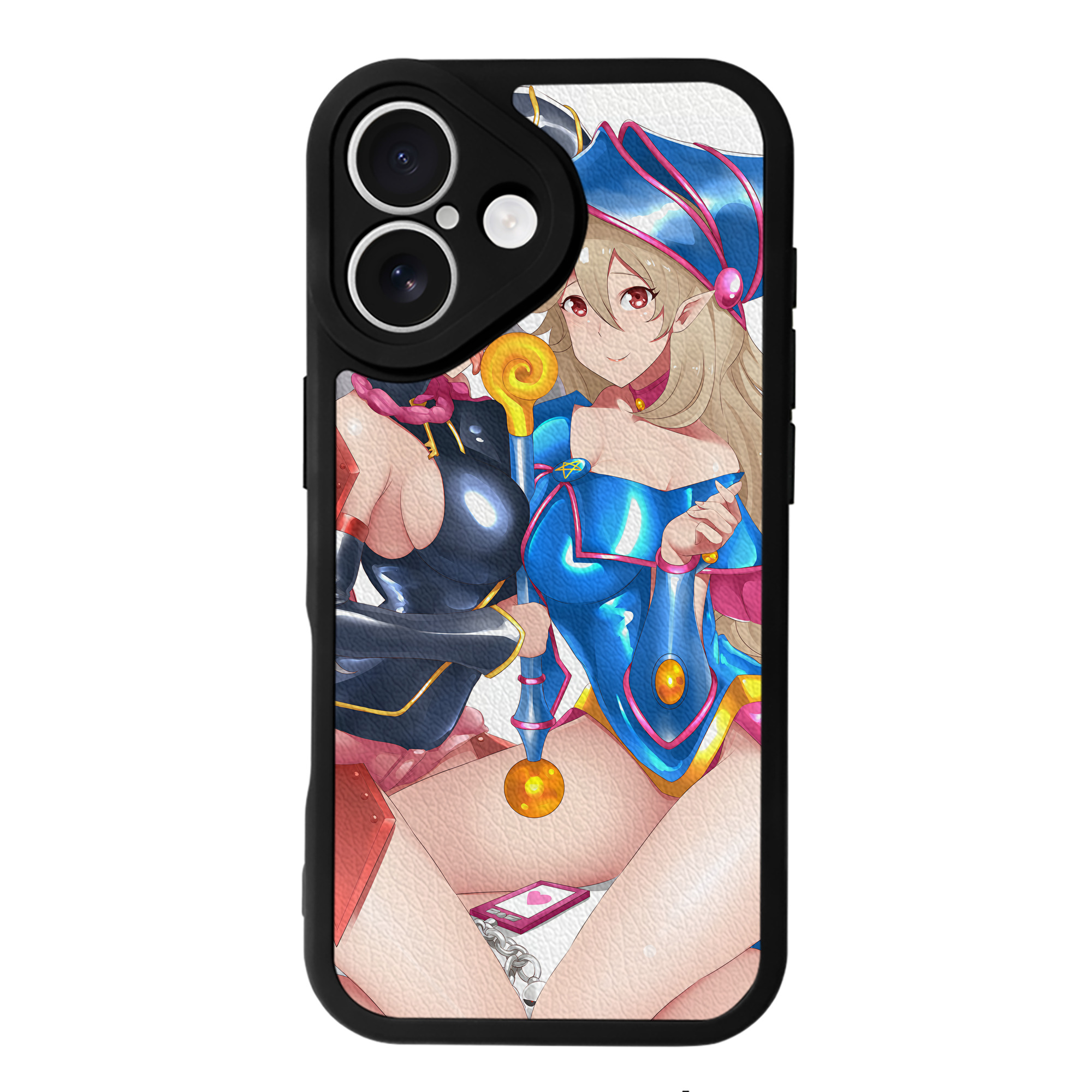 （画像用） 遊☆戯☆王 Yu-Gi-Oh! 【iPhone 16シリーズ対応】シリコンスマホケース（レザー調） 材質：シリコン